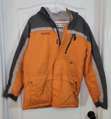 Chaqueta de esquí aislante de invierno Columbia Youth talla 18-20 gris y naranja Foto 1 de 4