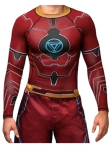 Hayabusa Marvel Hero Elite Boxing Rash Guard Iron Man Size M Long Sleeve Stark - Picture 1 of 5