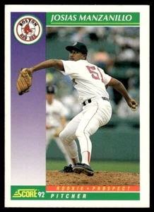Partitura Josias Manzanillo 1992 radiocontrol Boston Red Sox #838 - Imagen 1 de 2