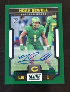 π2023 Score Noah Sewell Auto 396 RC Green Parallel football card autographed LB - Picture 1 of 3