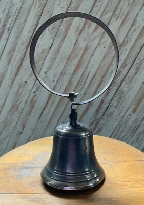 Antigua campana victoriana para sirvientes de latón campana puerta mayordomos criada campana de 4""/10 cm de ancho Foto 1 de 4