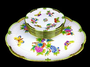 Herend Queen Victoria VBO Dessert Set for 6 people - Picture 1 of 12