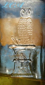 Botella antigua OWL DROGA RARA 7 PULGADAS - 12 OZ tamaño parcial etiqueta NEATSFOOT OIL - Imagen 1 de 6
