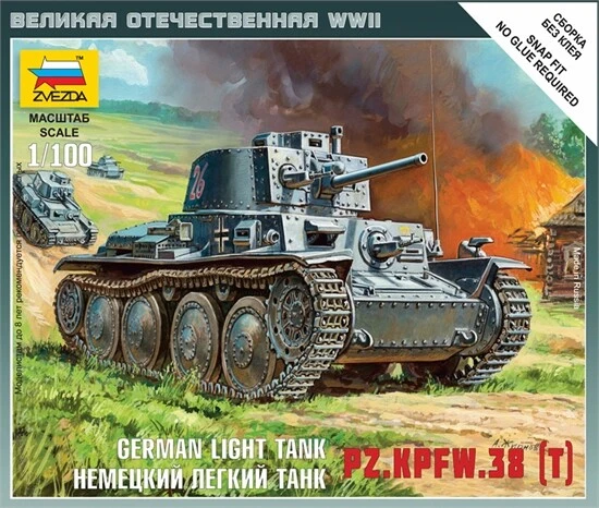 German 38t Tank 1 100 Kunststoff MODELL Kit 6130 Zvezda