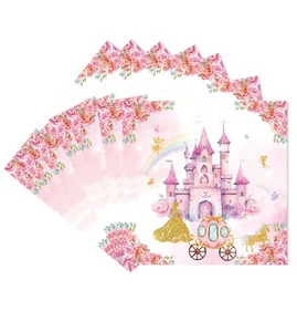 20 Pink Castle Napkin Princess Birthday Party Tissue Tableware Decor Serviette - Picture 1 of 2