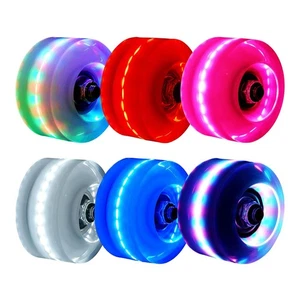 Roller Skate Wheels Flashing LED Light Up Skateboard Wheels - Picture 1 of 11