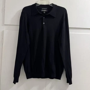 Pronto Uomo Men’s Merino Wool Collared Pullover Size L - Picture 1 of 5