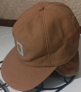 Vintage Carhartt Hat Cap Ear Flaps Insulated Quilted Canvas Made in USA Medium  - Picture 1 of 8