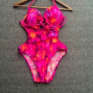 Traje de baño Venus de una pieza recortado halter traje de baño talla 10 Monokini años 2000 90 - Imagen 1 de 7