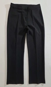 Bill Blass Anzughose Damen 8 schwarz Nadelstreifen gerade Stretch Polyester * - Bild 1 von 6