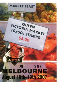2007 Market Feast Queen Victoria Market - Stamp booklet Barcode 350956 APTA Melb - Picture 1 of 3