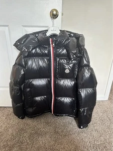 Moncler Black Down Montbeliard Coat - Picture 1 of 7
