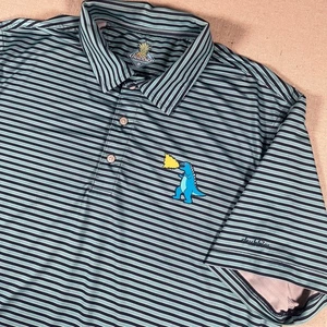 Polo a rayas Chubbies para hombre talla grande encendido Dino Godzilla Preppy - Imagen 1 de 5