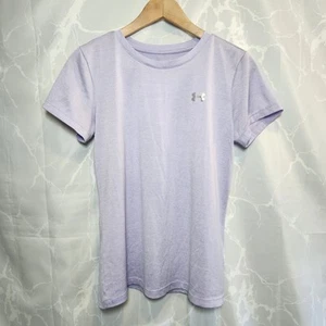 Under Armour Kurzarm T-Shirt Damen S hell lila lose Heatgear Basic Crew - Bild 1 von 6