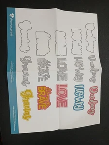 Diamond Press Large Sentiments die Kit Dream Big, Hey Good Lookin, Etc.  - Picture 1 of 5
