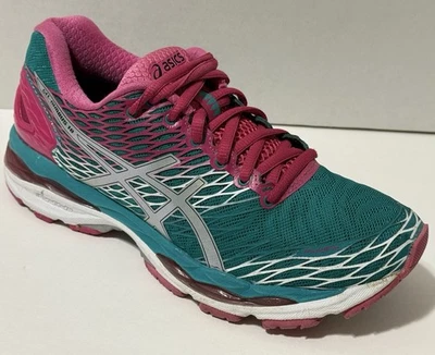 ZAPATOS PARA CORRER ASICS GEL-NIMBUS 18 LAPISLÁZULI / ROSA (VERDE AZULADO) TALLA: 8 Foto 1 de 4