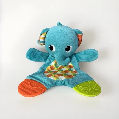 Plush Lovey Bright Starts Elephant Baby Toddler Teether Crinkle Sound Toy Rubber - Image 1 of 4