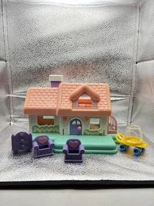 VINTAGE 1987 FISHER PRICE SMOOSHEES CUDDLERS AT HOME DOLL HOUSE/ MISSING PIECE!! - Picture 1 of 21