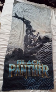 Telo mare Marvel Black Panther Warrior K. 26 x 52 blu - Foto 1 di 11
