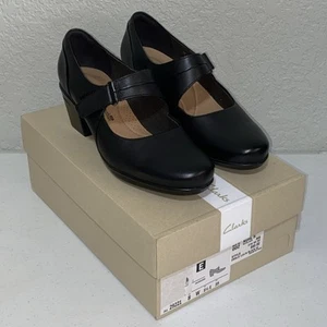 Clarks Collection Damen-Pumps schwarz Emslie Lulin Mary Jane Absatzschuhe Größe 8W - Bild 1 von 10