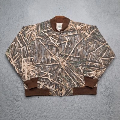 Chaqueta Camuflada VINTAGE Para Hombre Mossy Oak Greenleaf Bottomland XL Botón a Presión EE. UU. 80s Foto 1 de 4