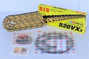 KTM SMR 450 Supermoto / ie 2008-2014 - DID Chainset Chain Kit VX3 520 G&B Gold - Picture 1 of 1