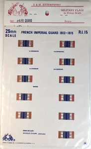 Z&M Enterprises- Military Flags- FRENCH IMPERIAL GUARD 1813-1815 (25mm) Waterloo - Picture 1 of 2