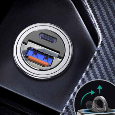 Phone Charger Car Accessories Car Charger Adapter Cigarette Lighter Mini PD QC ! - Image 1 of 4