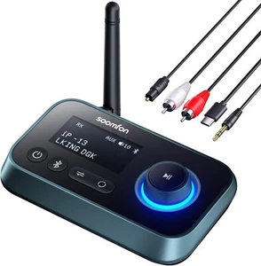 Trasmettitore Ricevitore Adattatore Audio Bluetooth 5.0 con Cavi Aux/Ottico/RCA - Foto 1 di 8