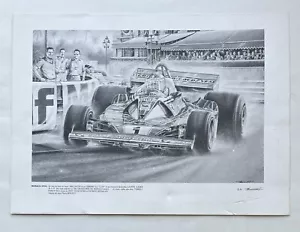 Stampa Monaco Gran Premio 1976 Lauda Ferrari 312 T2 Laffite Ligier Beivent artista - Foto 1 di 4