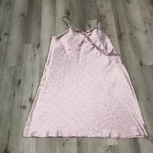 Jaclyn Smith Sleepwear Size 3x Satiny Midi Slip Night Gown Purple Green White - Picture 1 of 6