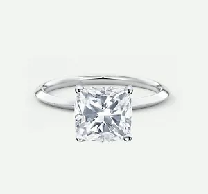 IGI F/VS 2 Ct Cushion Lab Created Grown Diamond 18K White Gold Solitaire Ring - Picture 1 of 2
