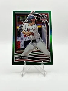 2024 Panini USA Stars & Stripes BRADY HARRIS #18 Green Holo b - Picture 1 of 2