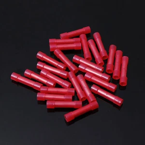 50 pcs Pack 8 AWG GA. Seamless Red NYLON Butt Connectors Wire Crimp Terminals pc - Picture 1 of 1