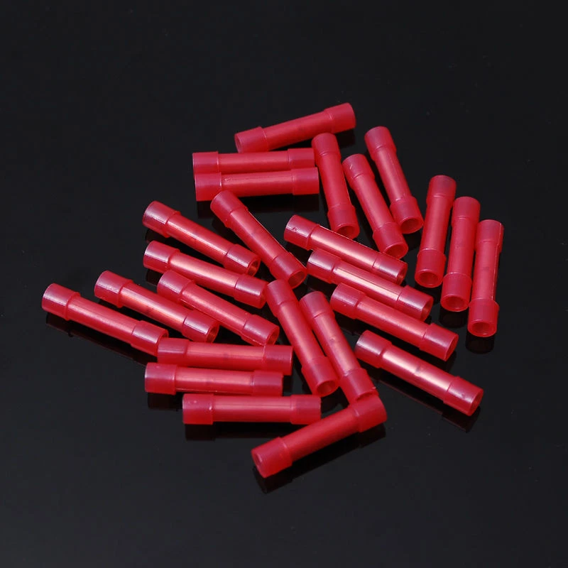 50 pcs Pack 8 AWG GA. Seamless Red NYLON Butt Connectors Wire Crimp Terminals pc - Image 1 of 1