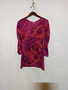 DB Sport Fuschia Floral Sweater Screen print, Jewels NWT MEDIUM  - Picture 1 of 5