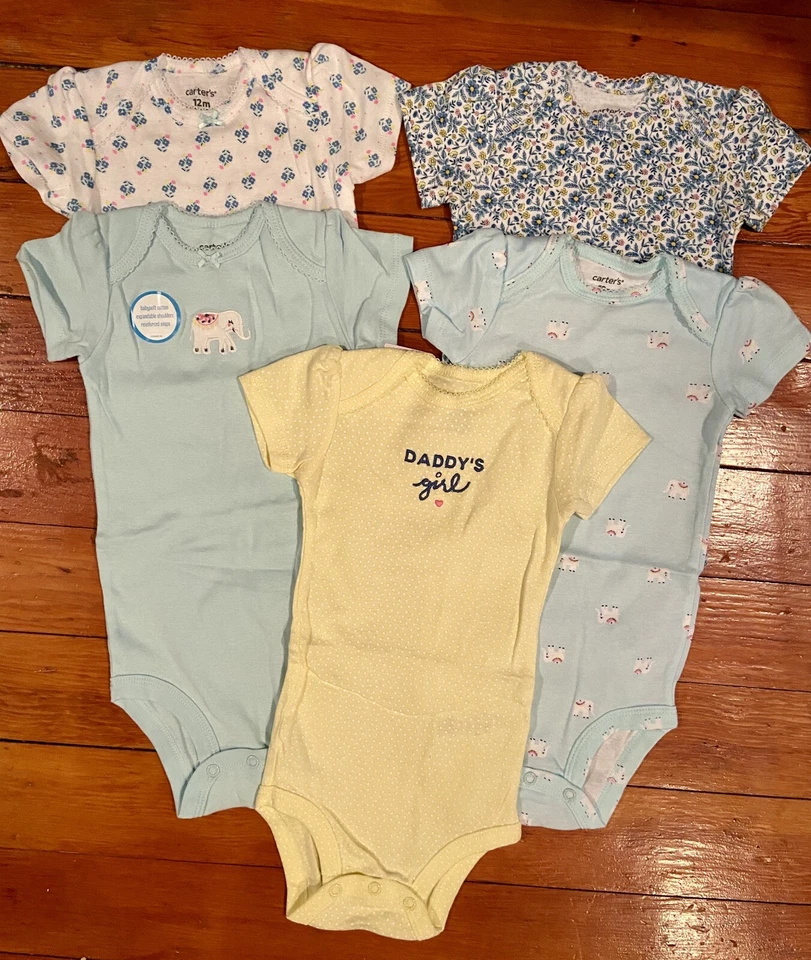 Новый с Ярлыками Carter's папы девочка слон 5-шт боди комплект Baby девочек 18 месяцев - Изображение 1 из 1