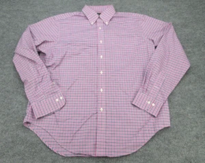 Camisa Ralph Lauren Grande Rosa A Cuadros Manga Larga Botón Adulto L 16.5 36/37 - Imagen 1 de 19
