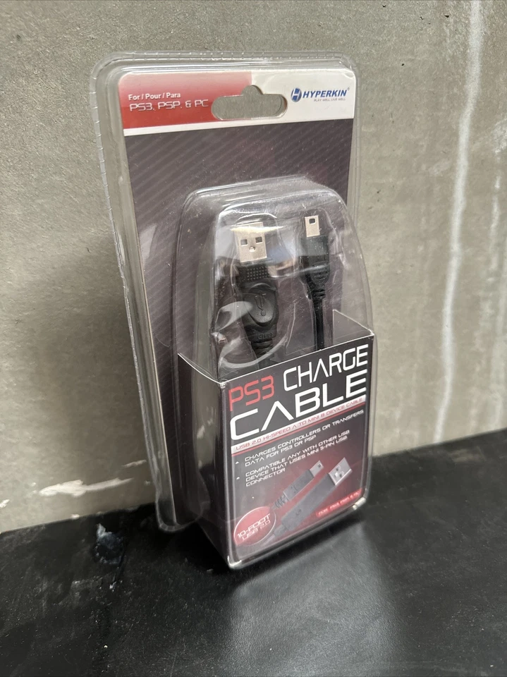 Hyperkin 10 Ft Mini Cable For PS3 PSP PC Brand New PlayStation 3 0E - Image 1 of 1