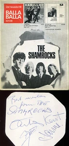 THE SHAMROCKS   : original AUTOGRAPHS + Promotion flyer : SWEDEN 60s Beat Mod - Imagen 1 de 1
