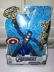 Marvel Avengers CAPTAIN AMERICA Bend and Flex Action Figure NEW BOX DAMAGED - Picture 1 of 1
