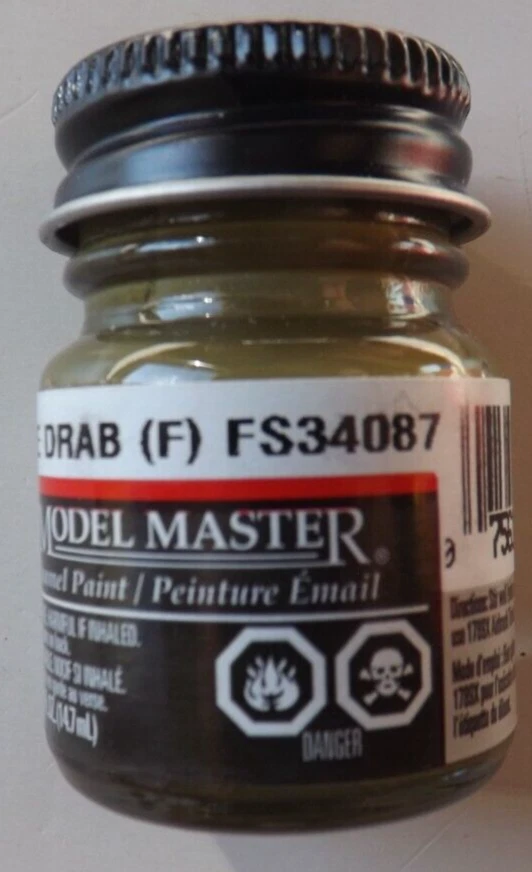 Testors Olive Drab Fs34089 1/2 Oz Enamel Paint 1711 Tes1711