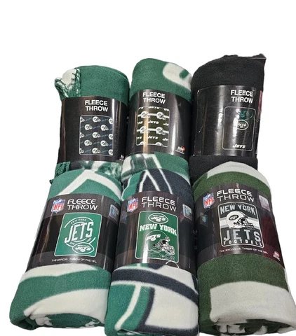 NEW YORK JETS FLEECE BLANKET THROW MANY STYLES TO SELECT FROM SEE DETAILS NEW Cover
