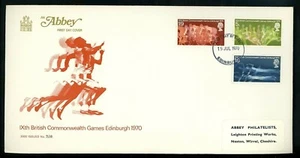 Postal History Great Britain FDC #639-641 Commonwealth Games sports cycling 1970 - Picture 1 of 3