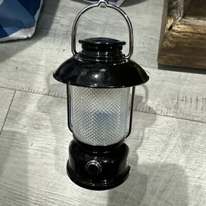 BATH & BODY WORKS Black CAMPING LANTERN WALLFLOWER NIGHT LIGHT UP PLUG IN NEW - Picture 1 of 2
