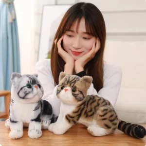 Cat Stuffed Toy Plush Doll Realistic Simulation Hugging Doll Kids Gift 26cm - Picture 1 of 4