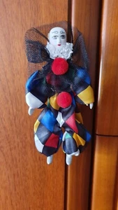 Harlekin Clown Pirrot Puppe Sammlerpuppe Dekofigur Größe ca. 18,5 cm - Bild 1 von 4