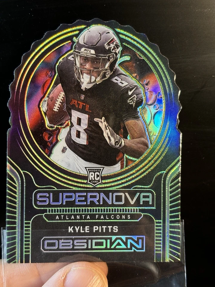 2021 Kyle Pitts Rookie Card Panini Obsidian Supernova Green /15 PRIZM RC FALCONS - Image 1 of 4