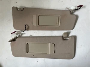2009-2015 BMW 740i 750Li ActiveHybrid 7 F01 F02 Beige Window Sun Visor Set OEM - Picture 1 of 9