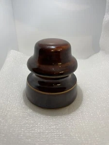 Vintage Power Line Electrical Porcelain Ceramic Brown Insulator - Picture 1 of 5